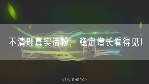 不清理真实活粉，稳定增长看得见！