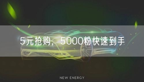 5元抢购，5000粉快速到手