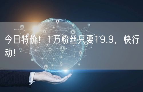 今日特价！1万粉丝只要19.9，快行动！