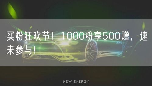 买粉狂欢节!1000粉享500赠,速来参与!