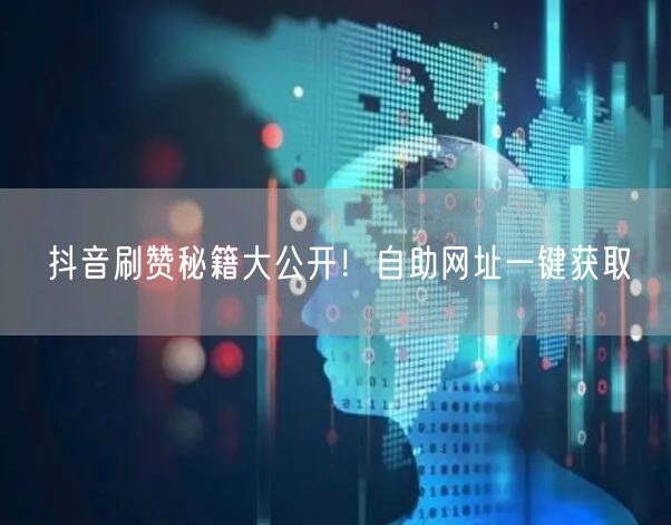 抖音刷赞秘籍大公开！自助网址一键获取