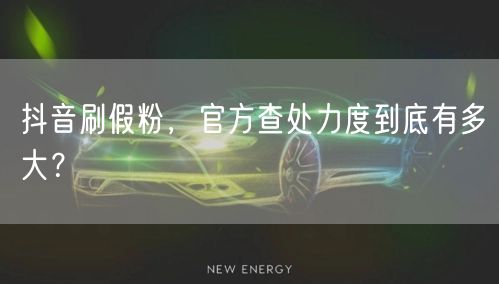 抖音刷假粉，官方查处力度到底有多大？