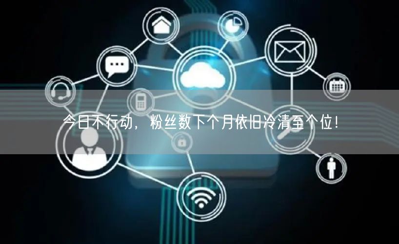 今日不行动，粉丝数下个月依旧冷清至个位！