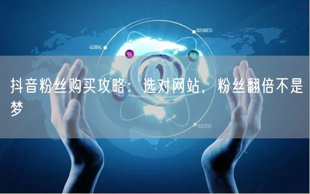 抖音粉丝购买攻略:选对网站,粉丝翻倍不是梦